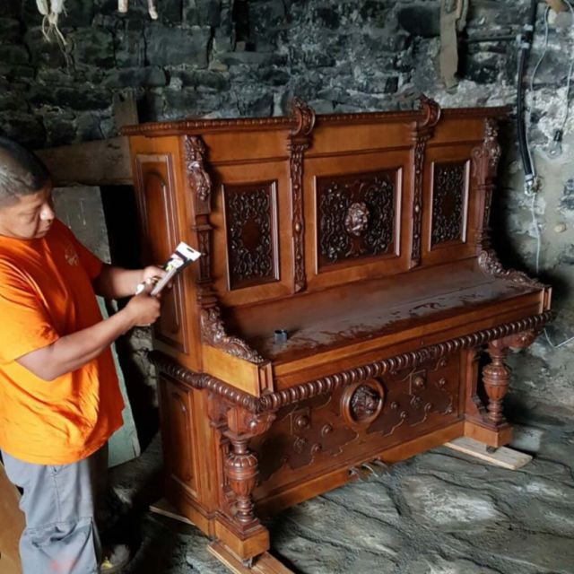 Transporte de piano antiguo